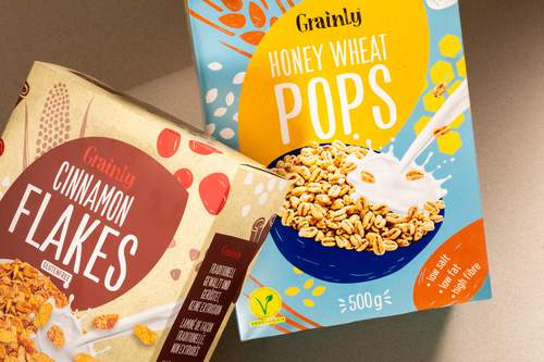 Image of Modernes Packaging Design für Honey Wheat Pops von Grainly